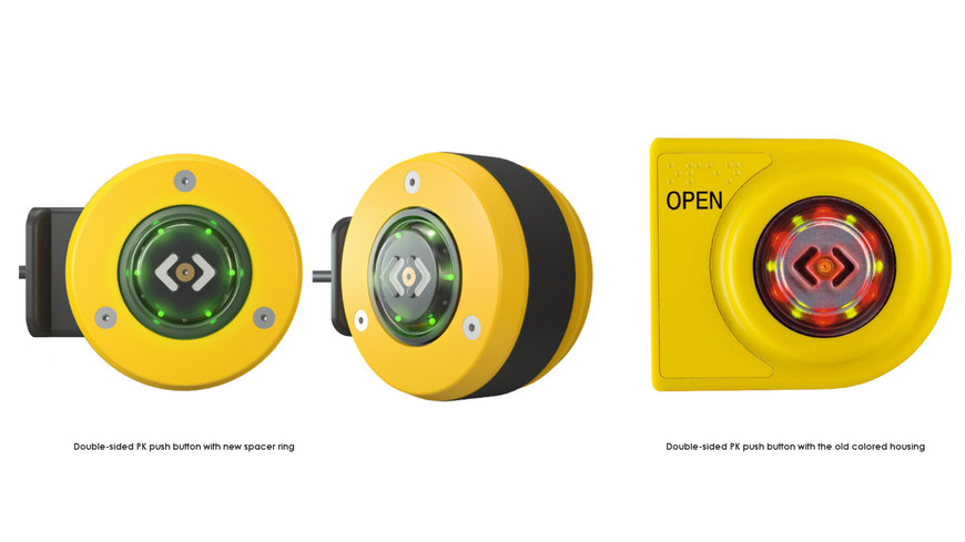 New modern design of the PK push button series for double-sided glass installation